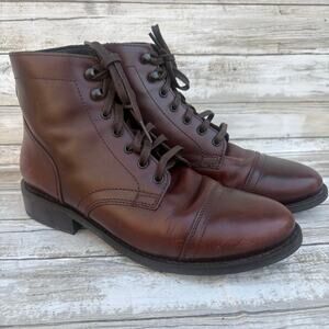 Thursday Boot Company Captain Lace Up Boots Sz 10.5 Brown Leather Western
